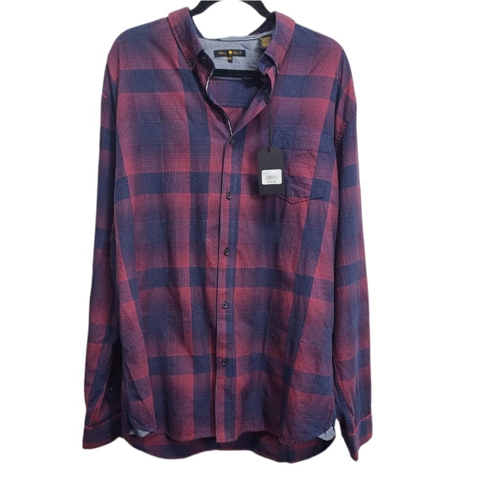 Park West Casual Long Sleeve Shirt 100% Cotton‎ Size XXL New With Tags